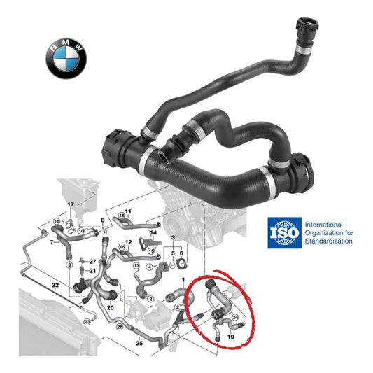 Manguera Superior De Radiador Bmw 630i Bmw E63 E64 - ZONA GERMANA