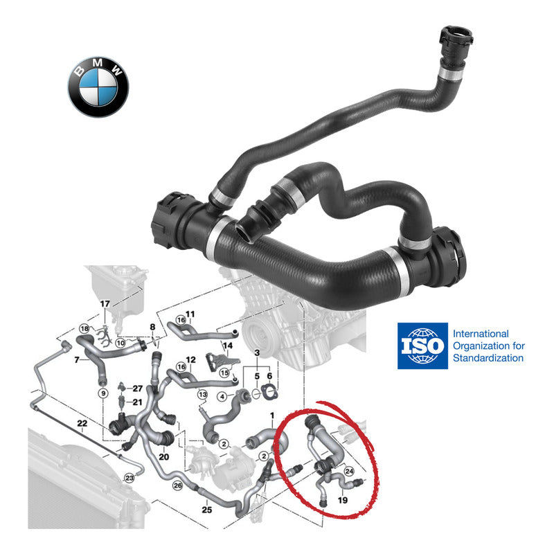 Manguera Superior De Radiador Bmw 630i Bmw E63 E64