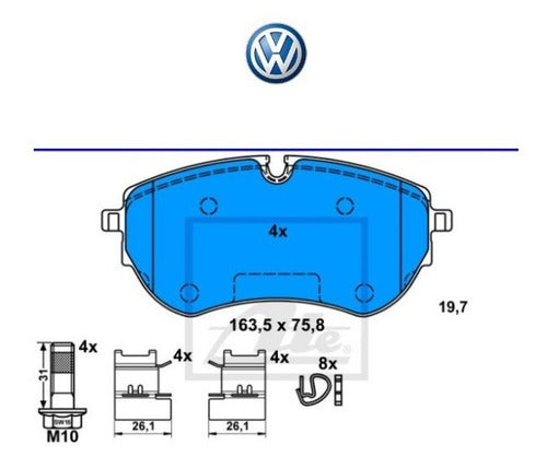 Pastillas Freno Volkswagen Amarok 2.0 3.0 V6 2019--
