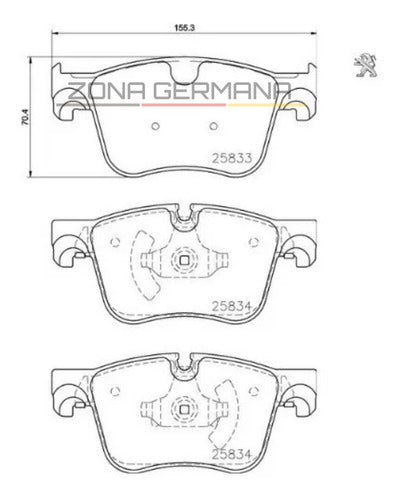 Pastillas Freno Peugeot 3008 Kit Delanteras - Traseras