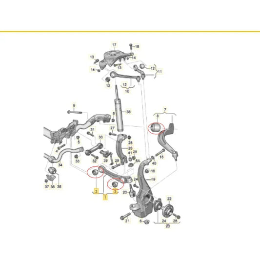 Diagrama de repuestos ZONA GERMANA para suspensión de BMW, Mercedes, Audi, Porsche y Mini