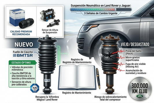 Suspensión neumática en Land Rover y Jaguar: 3 señales de que necesitas un cambio urgente