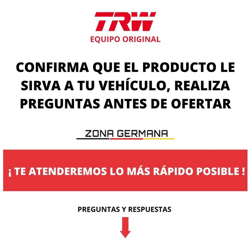 Pastillas Freno Volkswagen Golf Mk7.5 Mk7 Mk8 Original Trasr - ZONA GERMANA