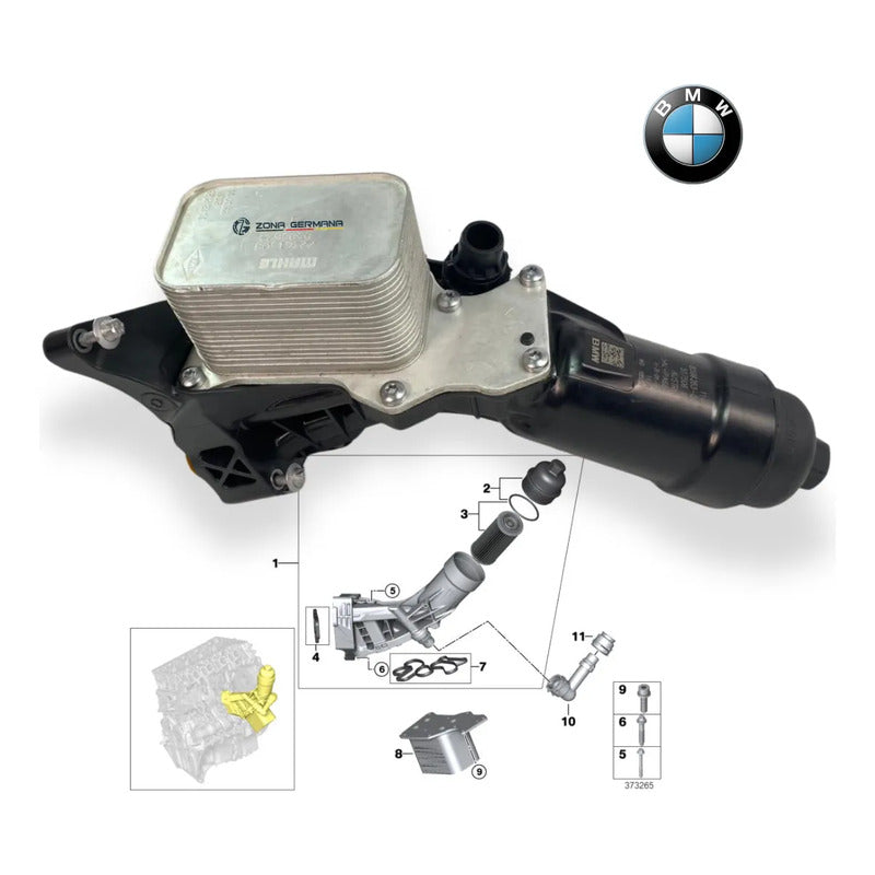 Base Enfriador Filtro Aceite Bmw 320i 330i 330e Bmw F30 G20