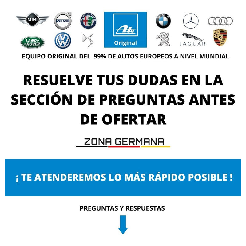 Discos Freno Audi A4 B6 B7 1.6 / 1.8 / 1.9 Original Ate