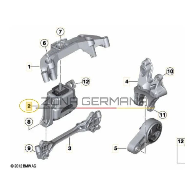 Soporte Motor Mini Countryman R60 - Paceman R61 Derecho - ZONA GERMANA