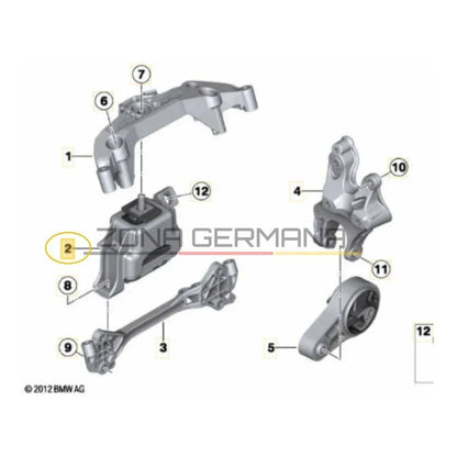 Soporte Motor Mini Countryman R60 - Paceman R61 Derecho - ZONA GERMANA