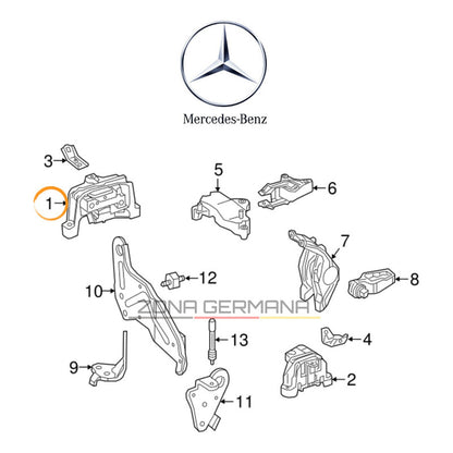Soporte Motor Mercedes Benz A200 A 200 A250 Soporte Derecho - ZONA GERMANA