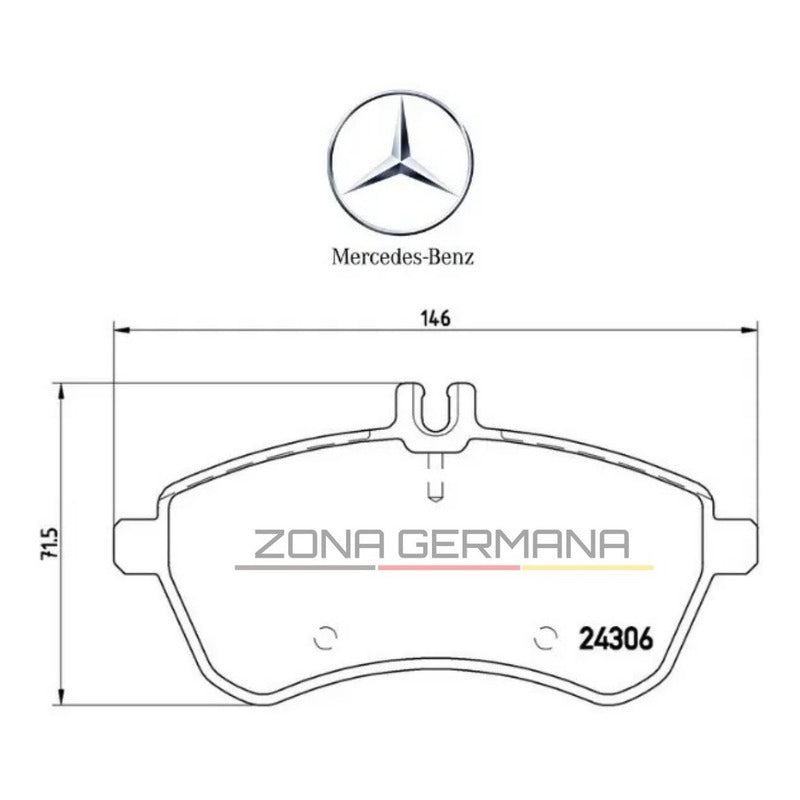 Pastillas De Freno Mercedes Benz C200 W204- ZONA GERMANA