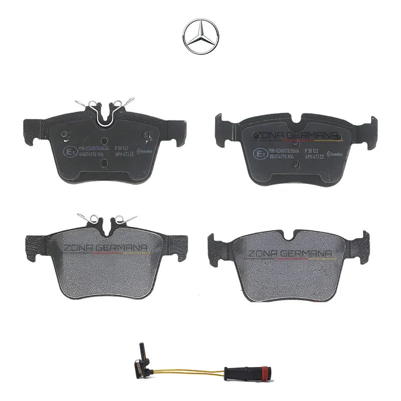 Pastillas De Freno Mercedes Benz C200 W205 + Sensor Trasero - ZONA GERMANA
