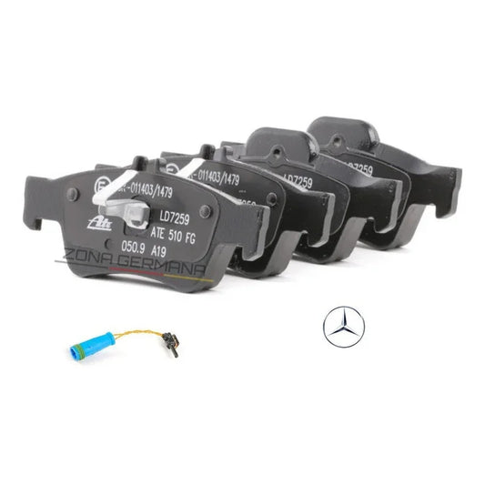Pastillas Freno Mercedes Benz E200 E220 E250 + Sensor Traser - ZONA GERMANA