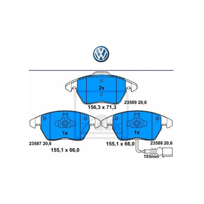 Pastillas Freno Delantero Volkswagen Bora Gli Original Ate - ZONA GERMANA