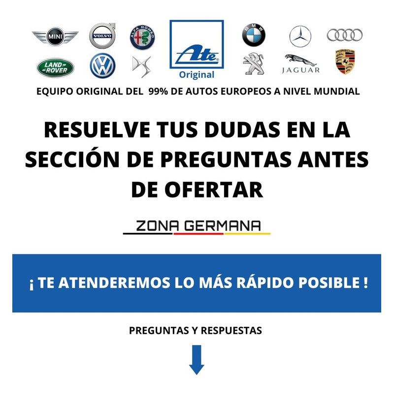 Pastillas Freno Bmw 135i M135i M1 Original Ate + Sensor
