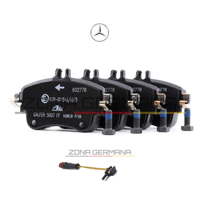 Pastillas Freno Mercedes E200 E300 Trasera + Sensor Original - ZONA GERMANA