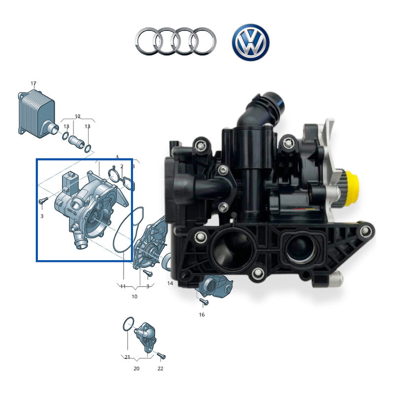 Bomba De Agua Audi Q7 Audi Tt - A6 2.0 Tfsi 1.8 Tfsi - 2 Gen