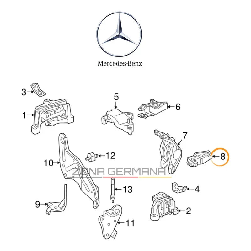 Soporte Motor Mercedes Benz Cla200 Cla180 Cla 200 Cla 180 - ZONA GERMANA
