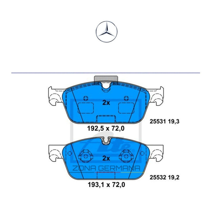 Pastillas Freno Delantero Mercedes Benz Gls 350d 400 500 Ate - ZONA GERMANA