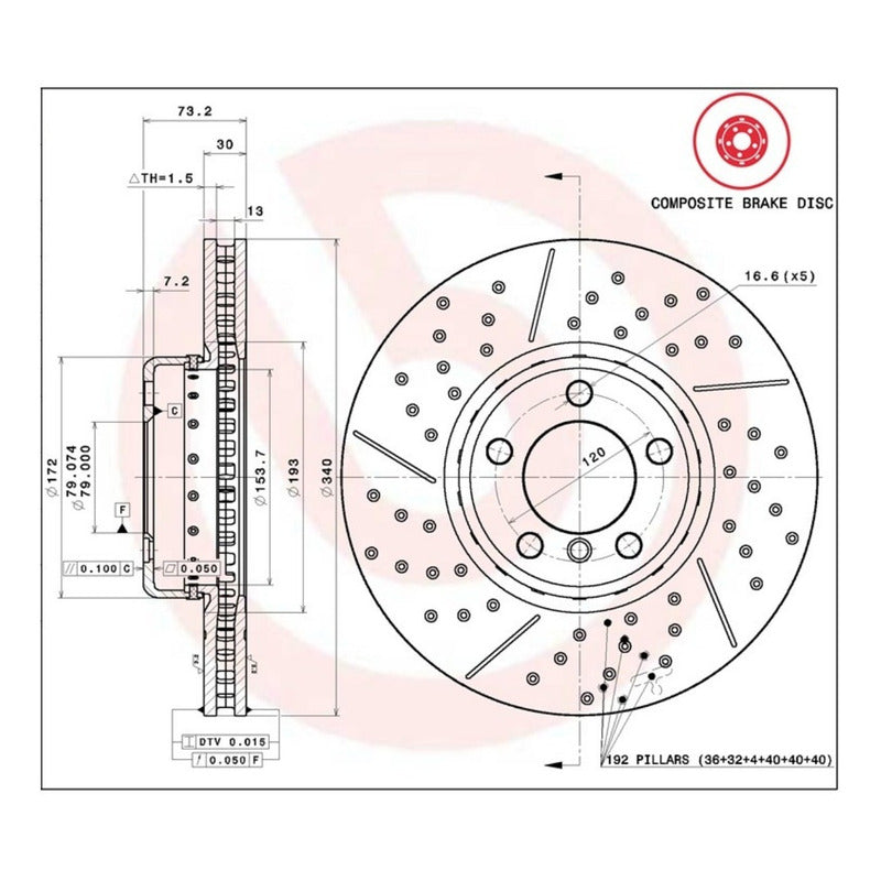 Discos Freno Brembo Bmw M135i M140i Original - ZONA GERMANA