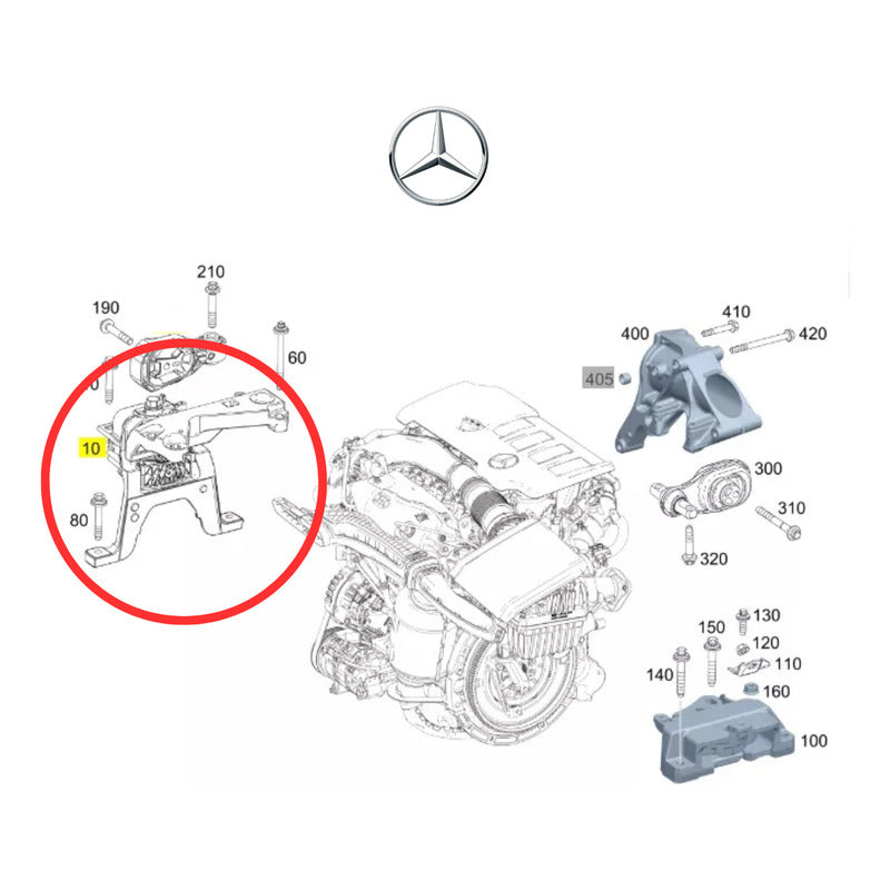 Soporte Motor Mercedes Benz Cla 180 Cla 200 Cla 250e Derecho