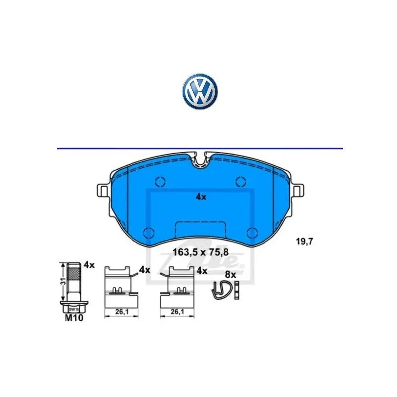 Pastillas Freno Volkswagen Amarok 2.0 3.0 V6 2019-- - ZONA GERMANA