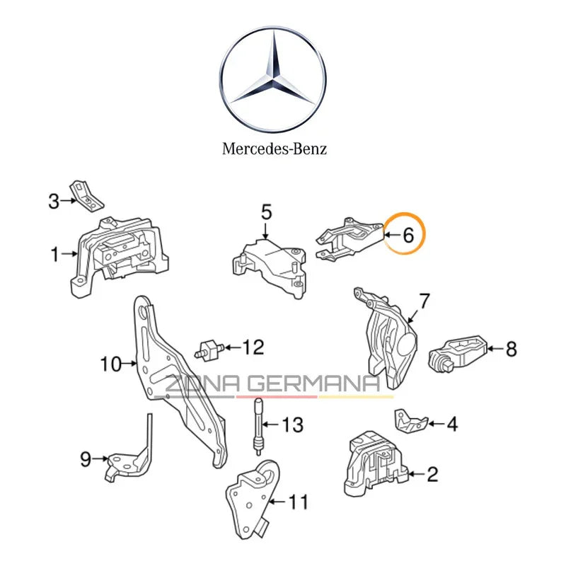 Soporte Motor Mercedes Benz B200 B180 W246 Clase B - ZONA GERMANA