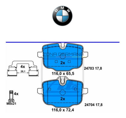 Pastillas Freno Original Ate Bmw 520i 530i 530e 540i G30 F90