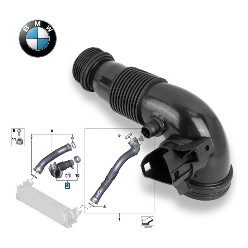 Tubo De Aire Para Bmw 520i 528i F10 F11 F07 Motor N20 Negro