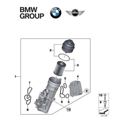 Filtro Aceite Bmw X3 F25 X4 F26 Bmw Xdrive 20i 28i 35i