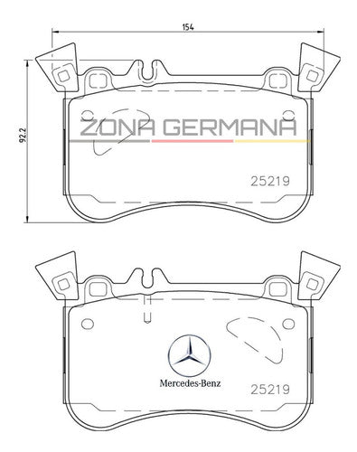 Pastillas De Freno Brembo Mercedes Benz Cla45 Amg